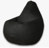 Кресло-Мешок "Груша" Real (120*80) съемный чехол (черный) НЕЙЛОН