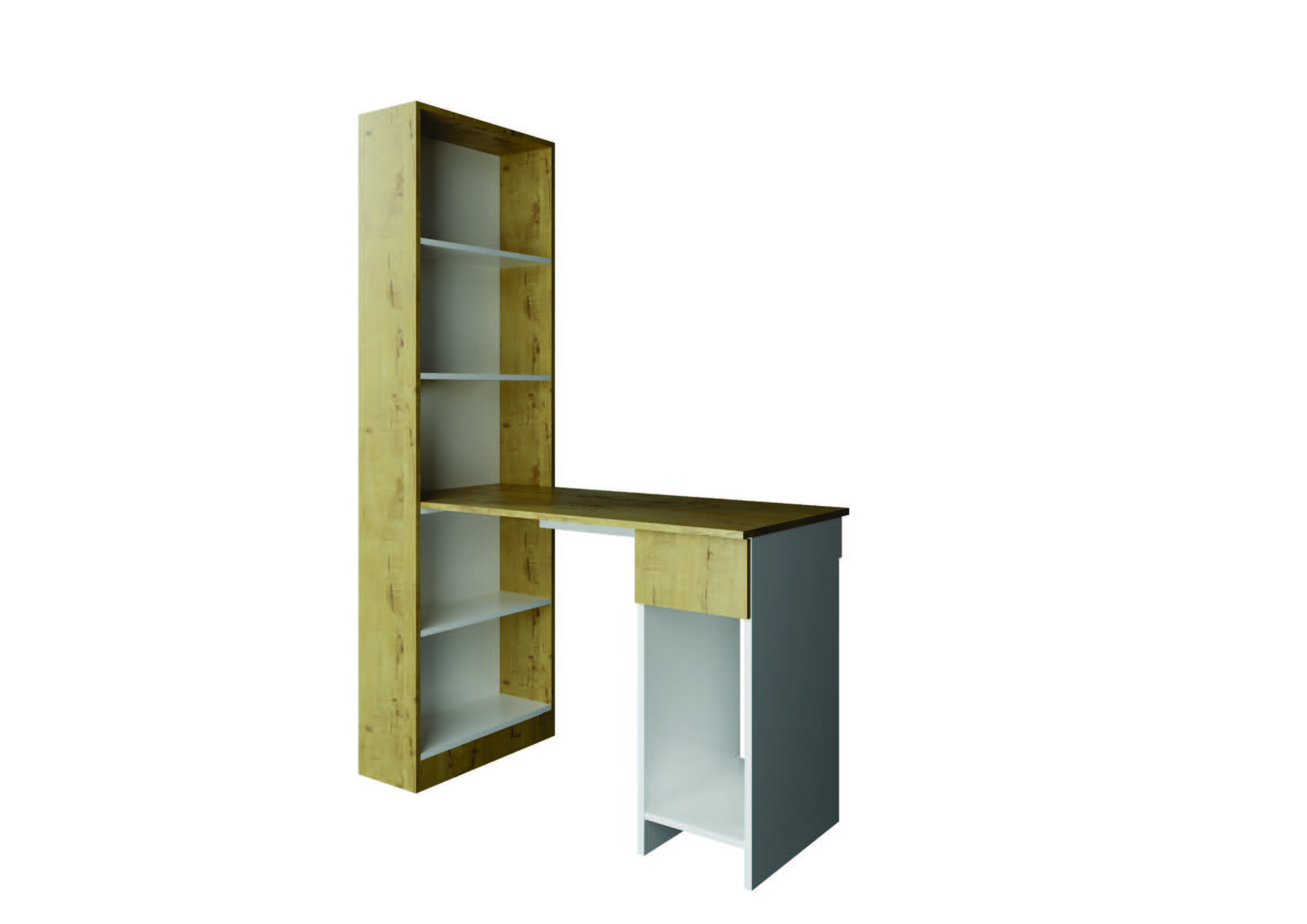 Стол-стеллаж "Твист" Лайт (1790*580*1150) Бунратти/белый