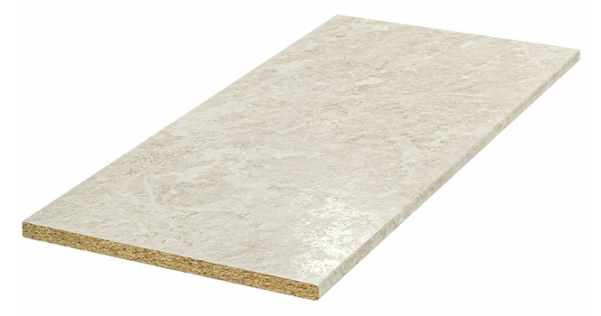 Столешница (28 мм) к кухне готовое решение угловая  Plain, Renni, Exlusive Королевский опал (правая)