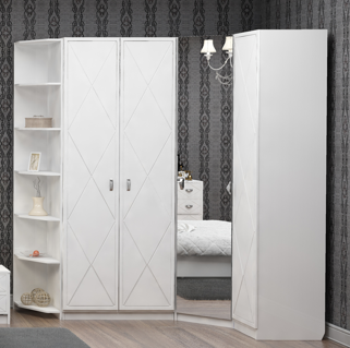 Спальня "Модена" Угловой элемент Белый