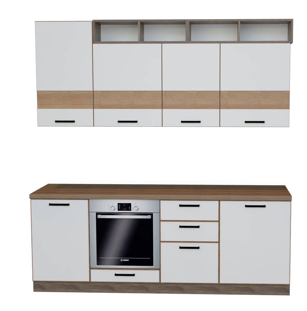 Кухня ALFA орех палдао 2,2м