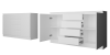 Комод "Твист" Мини 2 двери 4 ящика  Белый 1600 мм (БЕЗ ФУРНИТУРЫ)