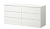 Комод "Твист" Мини  6ящ Белый 1400 мм (БЕЗ ФУРНИТУРЫ)